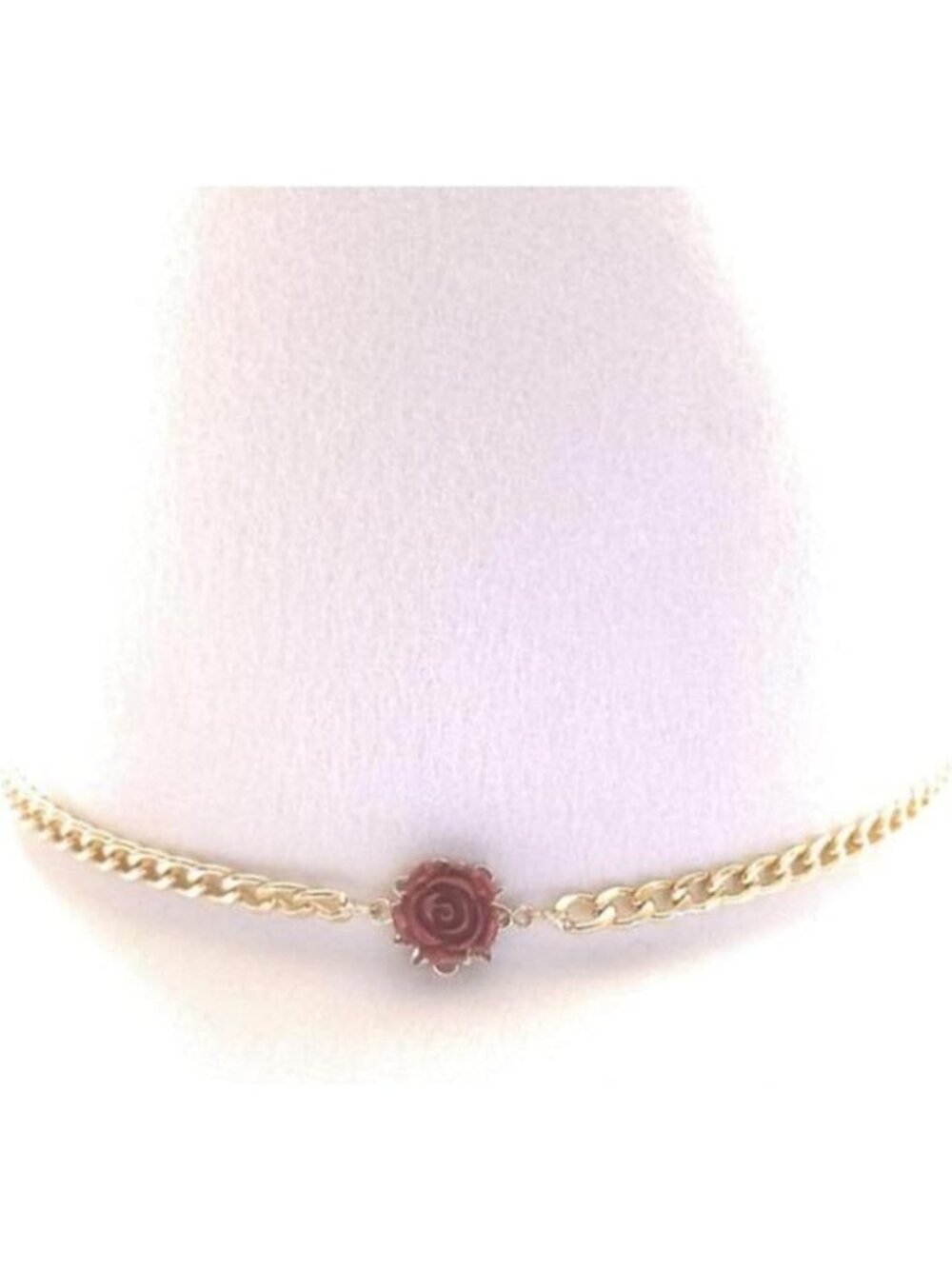 Red Rose Concho Charm Chain Hat Band - Stylish Jewelry Accessory for Hats